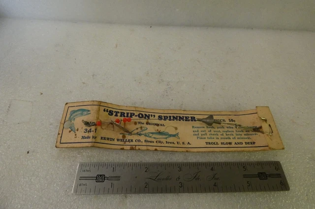 Vintage Erwin Weller Original Strip-on Spinner Leurre De Pêche Harnais