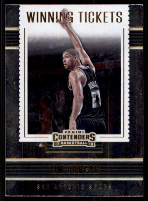 2017-18 Contenders Winning Ticket Tim Duncan San Antonio Spurs #5