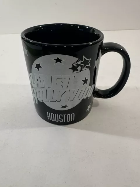 PLANET HOLLYWOOD Houston Collector Black Coffee Mug 1991 PHII 90s Souvenir U3