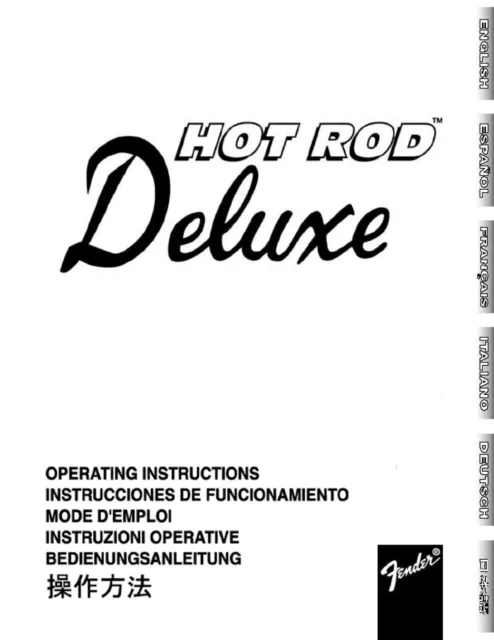Bedienungsanleitung-Operating Instructions Guitar Amplifier Fender Hot Rod Delux