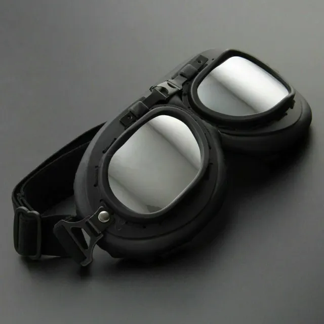 Aviation MOTORCYCLE GOGGLES TINTED LENS HARLEY DUCATI TRIUMPH BOBBER CHOPPER
