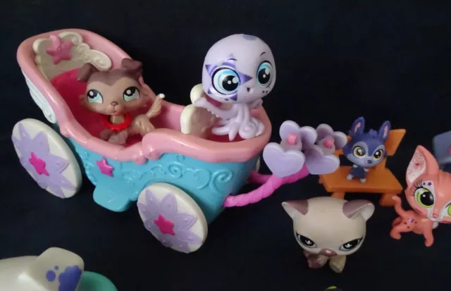 Lot LPS Littlest Pet Shop chat chien poney... + accessoires Hasbro années 2000's 3