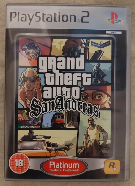 GRAND THEFT AUTO GTA San Andreas PS2 PlayStation Case, Manual & Poster ...