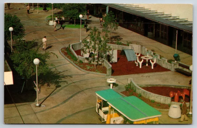 Fresno's Mall Fresno California CA Vintage Shopping Mall Postcard Aerial View