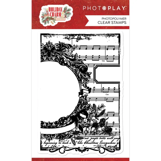 PhotoPlay Photopolymer Clear Stamps-Holiday Charm Background HOL4309