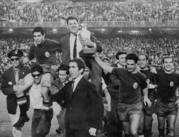 The Spanish Football Wins The European Nations Cup 1964 Old Photo
