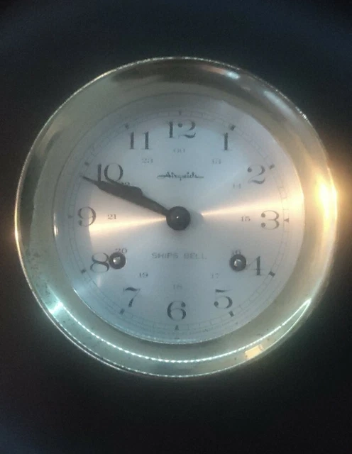 Airguide Brass Nautical Maritime Ships Bell Clock