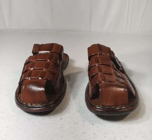 SZ 8 NEW VEEKO Men's Slide Sandals. Closed Toe, Hook and Loop ...