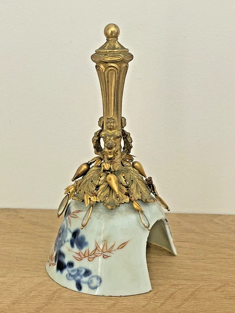 Petite Cloche De Table En Porcelaine - Déco Vintage - Bon État