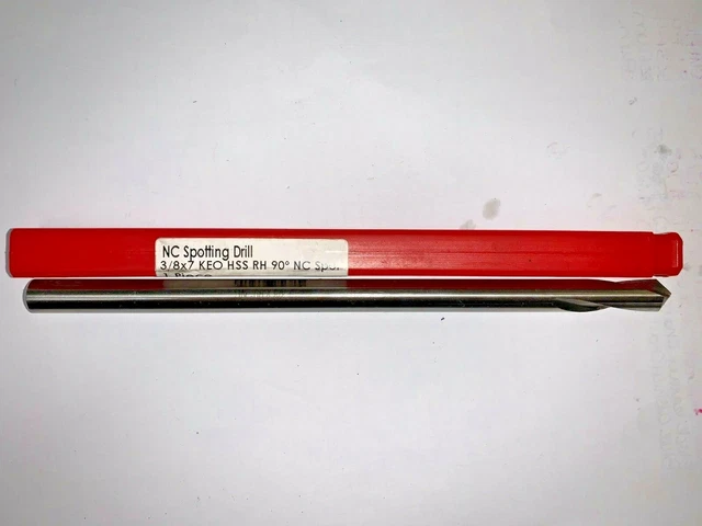 Keo Nc Spotter Drill Bit, 32384, 3/8" Dia., 2 Flute, 1-3/4" Flute, 7-1/8" Oal