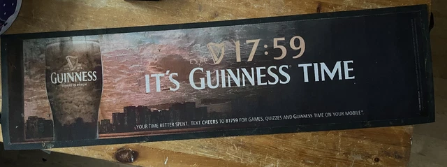 Guinness Wetstop - Salvasuperficie Da Bar Runner Assorbente, 89x24 Cm, Protegge Da Perdite E Condensa