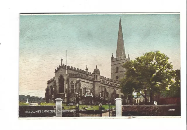 Londonderry St Columb's Cathedral  Ireland Vtg Valentine Postcard Unused