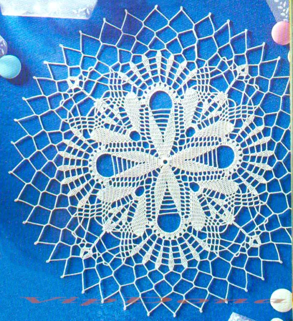 HECHO A MANO MANTELITO ENCAJE #085/ HANDMADE Lace Crochet DOILY + REGALO/GIFT