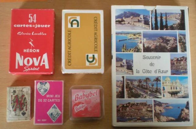 Lot n° 1 - VINTAGE 6 JEUX DE CARTES DE COLLECTION - NEUF ET OCCASION