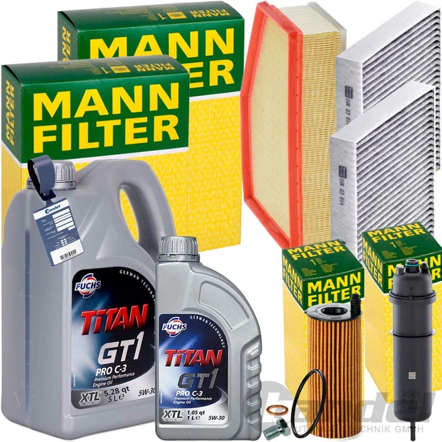 MANN INSPECCIÓN + 6L Fuchs 5W-30 Aceite Apto Para BMW 5er G30 G31 X5 G32 6er EUR 192,73