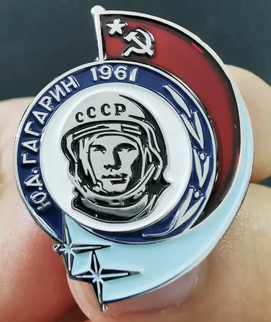 YURI GAGARIN SOVIET Cosmonaut Space Program CCCP Metal Enamel Pin Badge