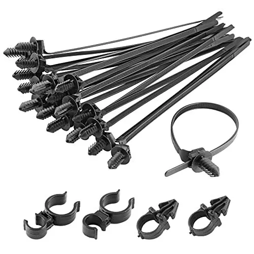 20PCS Fir Tree Push Mount Cable Zip Ties 8.3X0.18 Heavy Duty Wire Ties with C