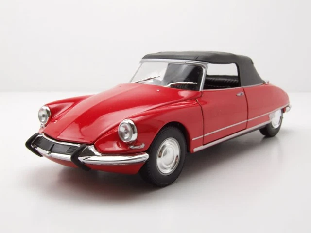 Citroen DS 19 Cabriolet Fermé Maquette de Voiture Rouge 1:24 Welly