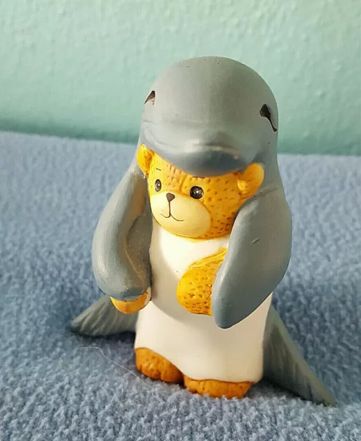 1992 Enesco Lucy And Me Lucy Rigg Teddy Bear Dolphin costume NO CHIPS/CRACKS