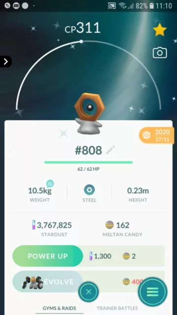 Shiny Meltan Pokemon Trade Go