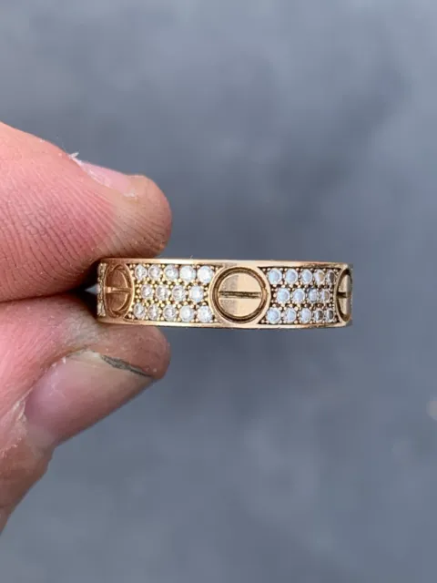 9ct gold paste ring, designer 9k 375