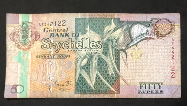 2011 Seychelles 50 Rupees Banknote -P#42
