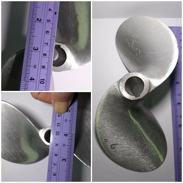 Blade Propeller Cast Aluminum Long Tail Boat Mud Motor Fishing Hunting 7 Inch AA