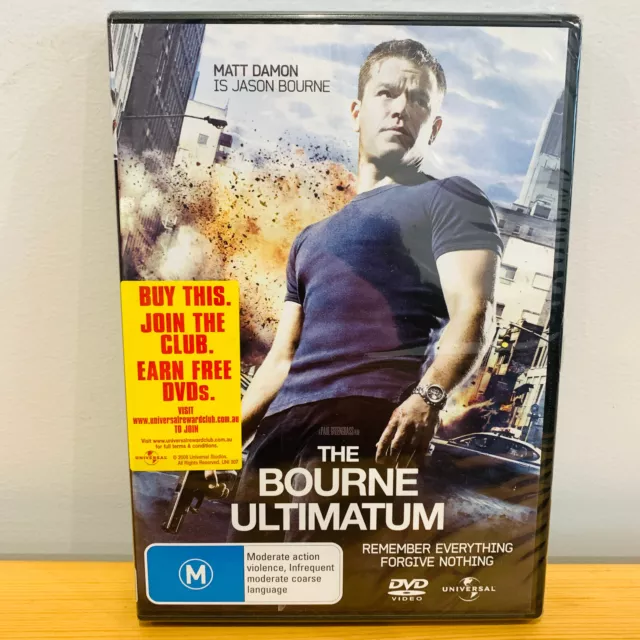The Bourne Ultimatum DVD M 2007 PAL Region 4 R2 Matt Damon SEALED AU STOCK