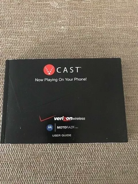 Cast Verizon Wireless User Guide Manual Only For Razr