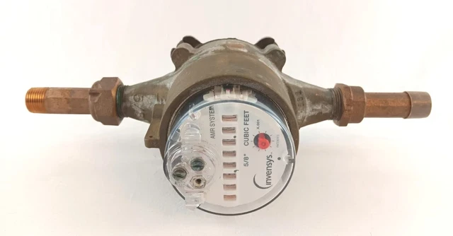 Invensys SR II SR 2 Brass Water Meter 5/8” Cubic Feet