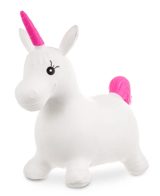 Inflatable Riding Space INFLATABLE UNICORN SPACE Hopper Jump Bounce Kids Outdoor Animal Ride On ...