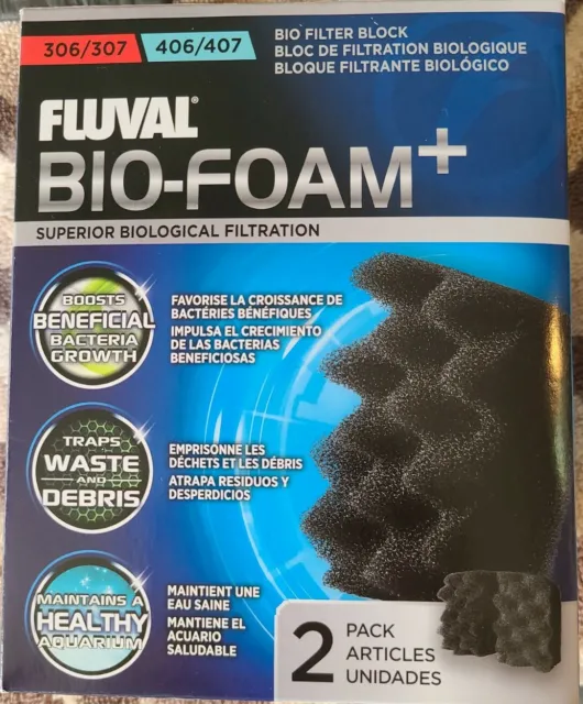 Fluval Bio-Foam 2 PC Filter Media for Fluval 304, 305, 306, 404, 405, 406