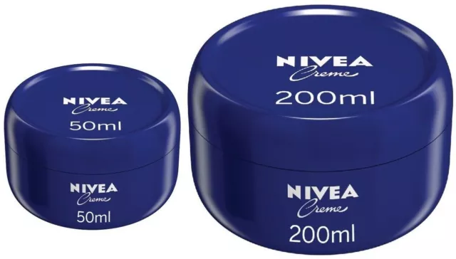 Nivea Creme 50ml & 200ml Moisturiser Cream for Face, Hands & Body