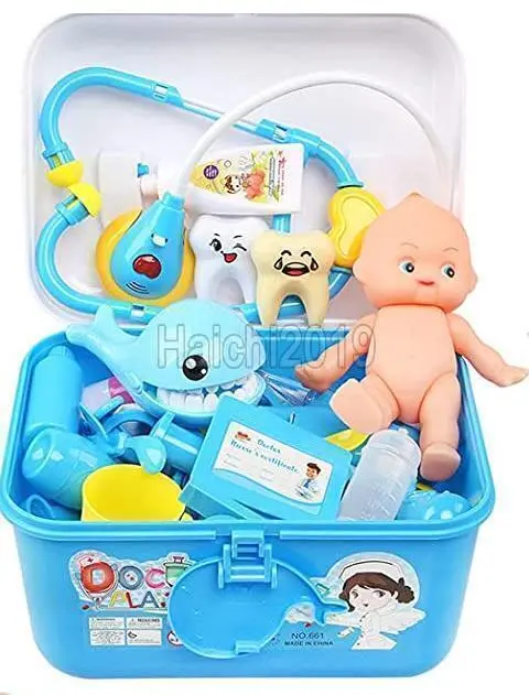 43Pcs Kids Doctor Sets Toy Medical Kit Case Pretend Role Play for Boy Girl Gift