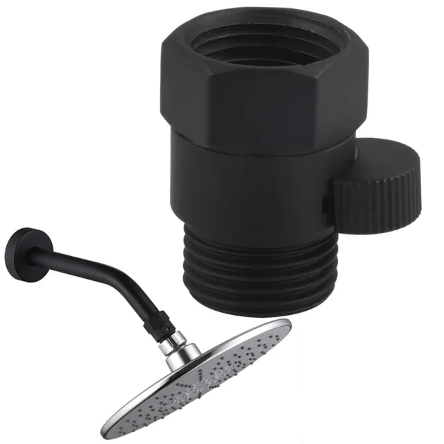 Válvula de cierre fácil de instalar para cabezal de ducha latón macizo negro be