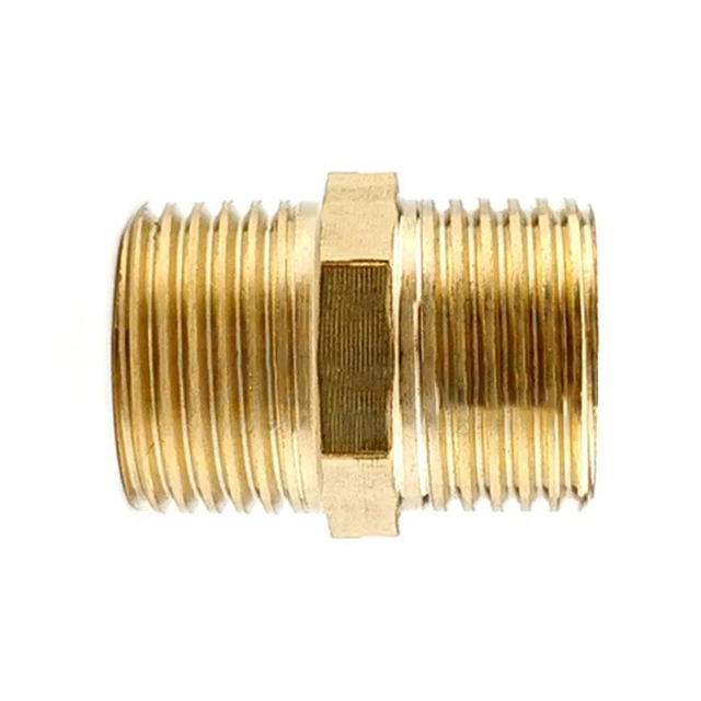 5 Raccords En Laiton 3/8" BSP Mâle-mâle - Raccord Hexagonal Réducteur, Pour Tuyauterie Air/eau - 2