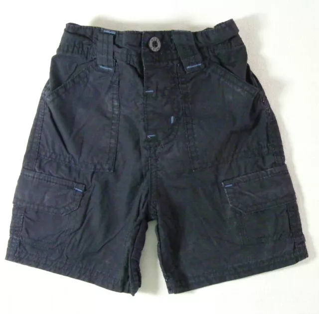 'Next' Blue Cotton Shorts - Boys Size 6-9 Months - Cargo Style