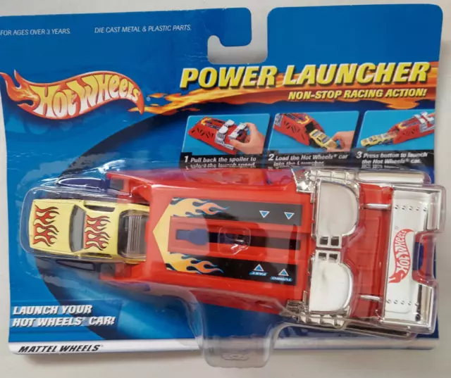 Hot Wheels Power Launcher Yellow Ford Mustang Vintage 2000 #65868