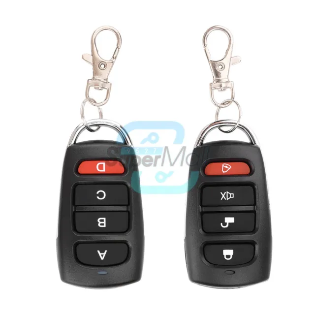 433MHz RF Wireless Garage Door Remote Control 4 Keys Copy Universal Controller