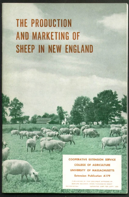 Production & Marketing Sheep in New England UMass 1960
