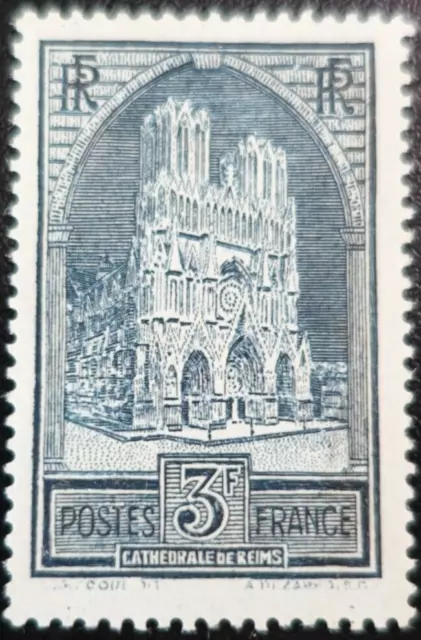 Unterzeichnet Calves - Kathedrale von Reims N° 259a Art II neuer Stempel Luxus