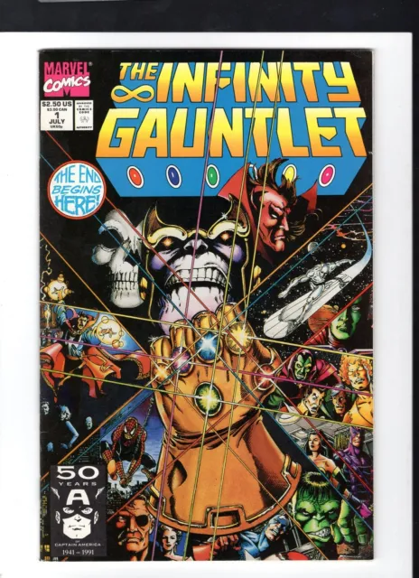 Infinity Gauntlet 1 9.2-9.4 NM Marvel Starlin Avengers  Perez MCU