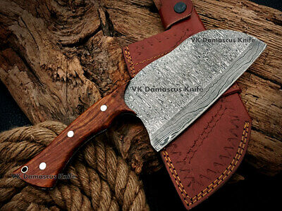 Handmade Damascus Steel Serbian  Cleaver Chopper kitchen knife Chef knife VK5518
