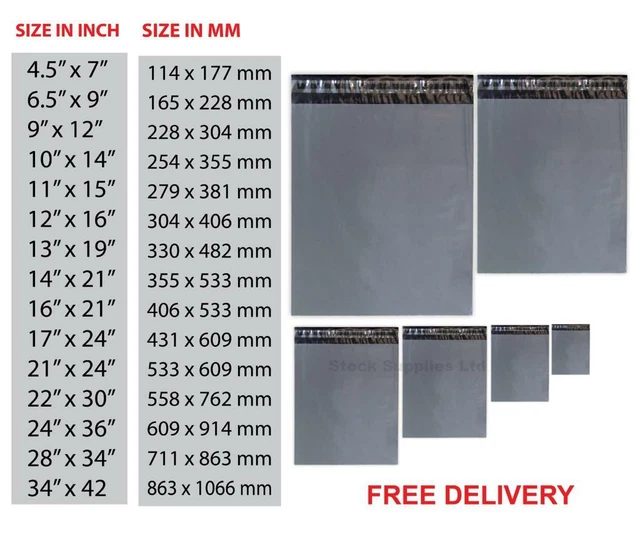 Grey Mailing Bags 12" X 16" (305 X 405mm) - ITP Packaging - View #7