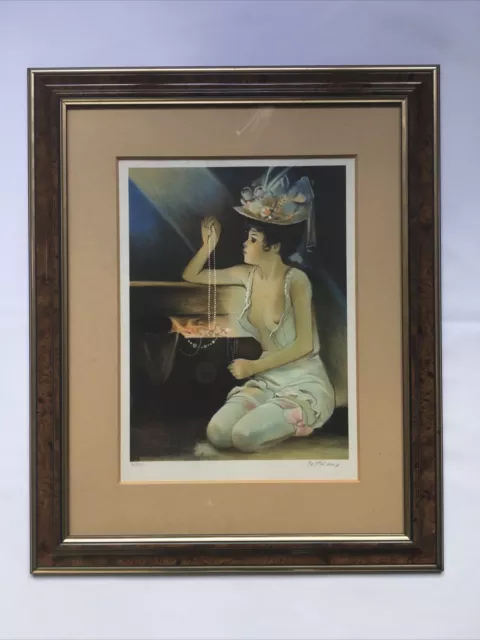 Bernard PELTRIAUX LITHOGRAPHIE ORIGINALE Signée Numérotée « Femme aux Bijoux »