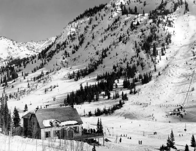 1941 Alta Ski Resort Utah Old Photo 8.5" x 11" Reprint Snow Snowboard Mountain