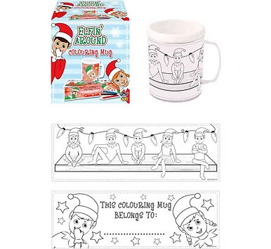 Elfin Around Colouring Mug Gift Set by Henbrandt