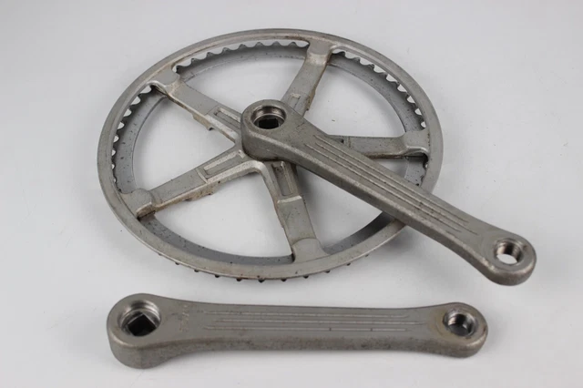 SAKAE RINGYO CRANKSET POWERFLO F TRIPLE STEEL ALLOY 170mm PEDALIER MTB