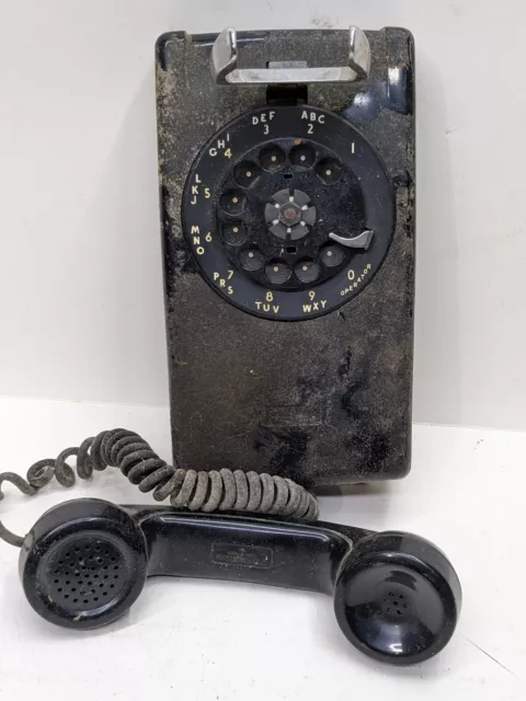 Western Electric Bell System Model 554 Wall Mount Rotary Dial Phone Telephone