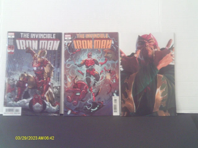 Invincible Iron Man #4 (2023) MAIN COVER Coelio and ross variants